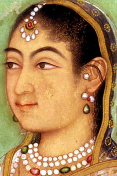 A Lady with Flower and Fly Whisk